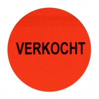 F910 rol @ 2.000 etiketten permanent rond 35 mm fluor rood met zwart bedrukt verkocht F910 rol @ 2.000 etiketten permanent rond 35 mm fluor rood met zwart bedrukt verkocht